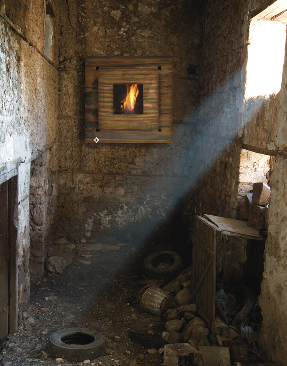 Cheminée Bioéthanol Murale Cuivrée – Image 2