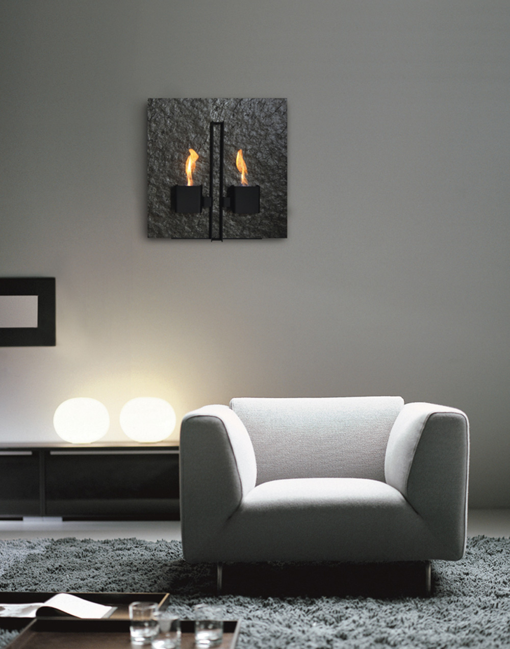 Cheminée Bioéthanol Murale Twinsteel – Image 3